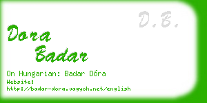 dora badar business card