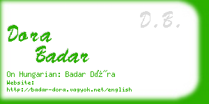 dora badar business card